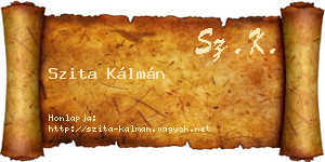 Szita Kálmán névjegykártya